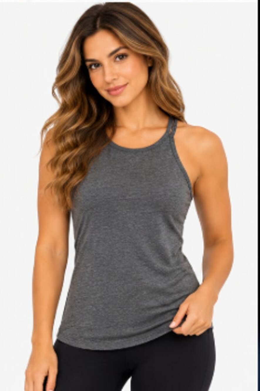 Gray heather tank top activewear
